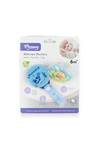 Momeasy Silicone Pacifier with Pacifier Clip Assorted 1PC