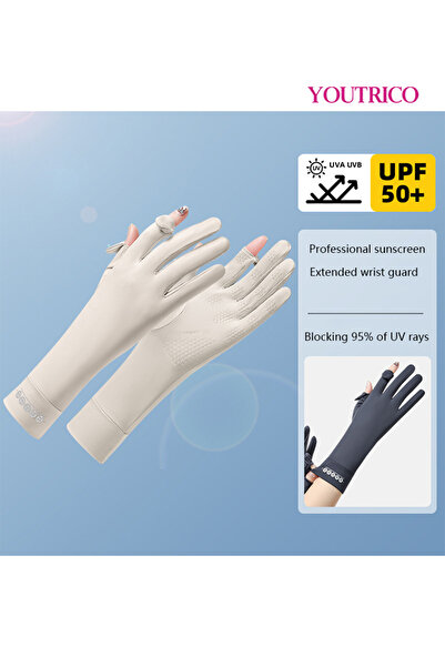 Youtrico SPF50 Sun Protection Gloves Summer Cycling Fingerless Gloves for Driving