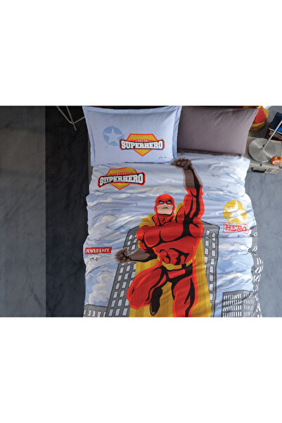 Talis Lenjerie de Pat Copii Superhero (Bumbac 100%)