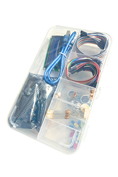 Arduino 124 Parça Uno R3 Robotik Kodlama Uygulamaları Süper Başlangıç Proje Eğitim Seti