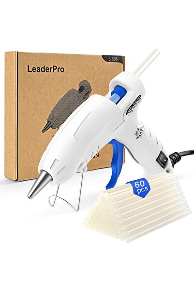 LeaderPro Lipici fierbinte 30W cu 60 de batoane de lipici de 140 mm x 7 mm