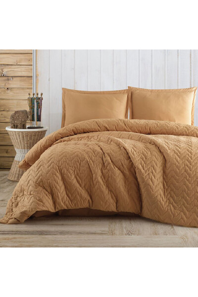 Talis Bed Linen and Blanket 1 Person Atana V4 Ginger (100% Cotton)