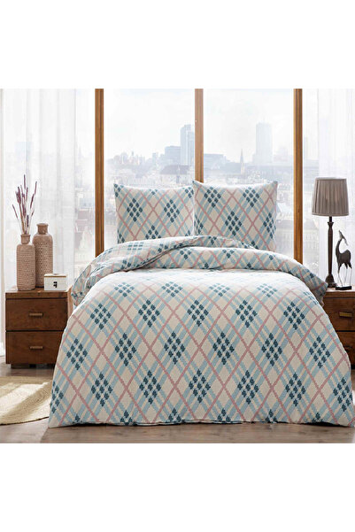 Talis Lenjerie de Pat 1 Persoana cu Elastic 100x200 Flanel Andra Albastru (Bu...