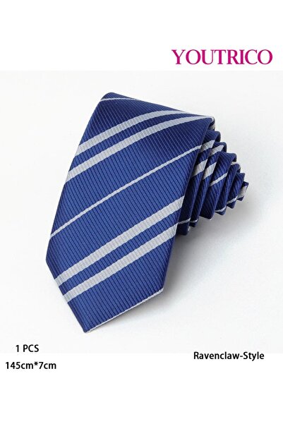 Youtrico Harry Potter Style Vintage Striped Tie – Gryffindor, Slytherin, Ravenclaw, Hufflepuff Style