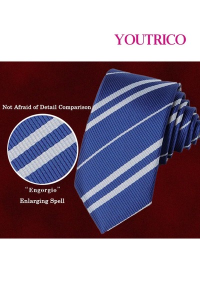 Youtrico Harry Potter Style Vintage Striped Tie – Gryffindor, Slytherin, Ravenclaw, Hufflepuff Style