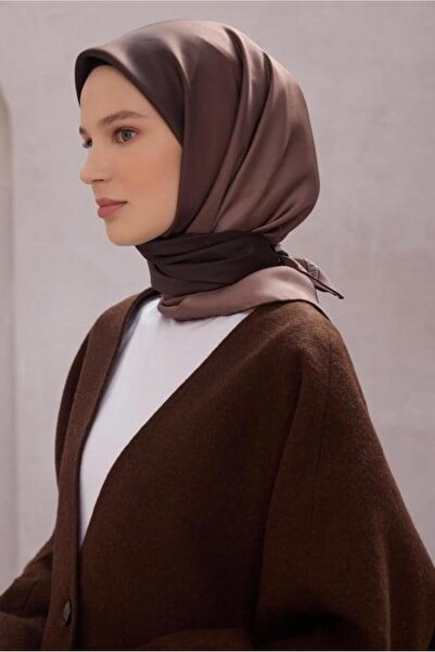 Belli Tivil Pure Silk Scarf 4224 - 82 Σκούρο καφέ μοτίβο ντεγκραντέ