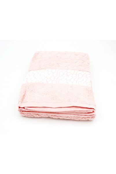 ABS Karma Towel 100% Cotton, 70x140cm, Pink with White Print, Egypt