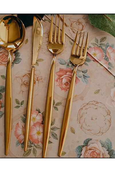 Demir Çeyiz Dmr Life Venezia Gold 6 Pieces Sweet Spoons Gold