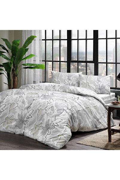 Talis Lenjerie de Pat 1 Persoana, cu elastic Jamie Gri, 100x200, Bumbac 100%