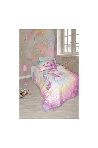 Talis Children's Bedding and Duvet Set, with Elastic, Mint Mermaid (100% Cotton)