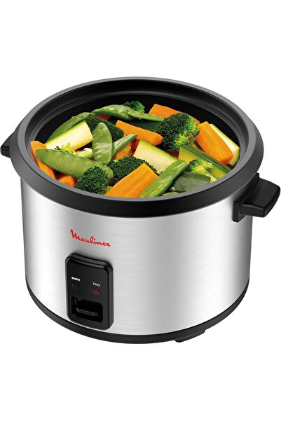 Moulinex Rice Cooker Easy Rice 1.8L (10 cups) 700W - Silver/Black - MK123D27
