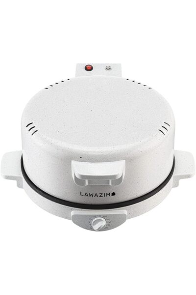 Lawazim Electric Bread/Pizza Maker 1800W for Arabic Bread, Roti, Tortilla & Pizza - (White)