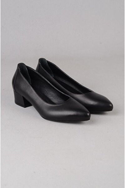 SEÇ KUNDURA Seç 906 genuine leather high heel women's shoe (heel height: 4 cm) black