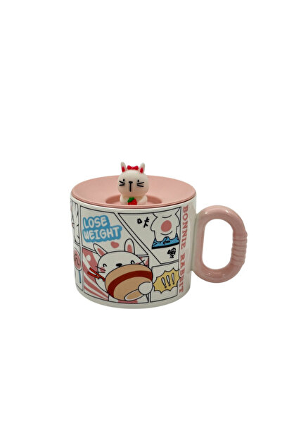 B&D Ceramic Mug with Lid , Bear Design