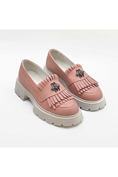 Demalis Women's pink moccasins made of natural leather code 131