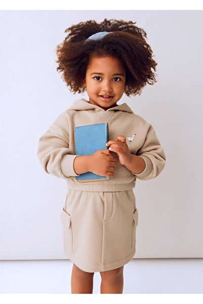 MAYORAL Σετ φούτερ και φούστα για κορίτσια 4-10 ετών - Μπεζ