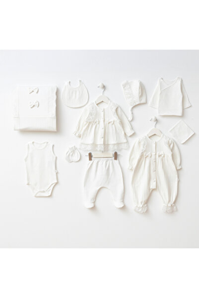 MİNİZEYN TEKSTİL Miniycool 10016 Mnz Brand Monalissa Newborn Hospital Release Girl Set of 10