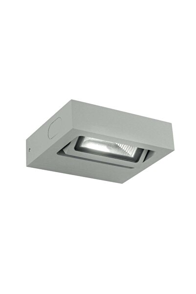 İntec Outdoor Wall Lamp, Model LED-BETA-AP1, Aluminum Material, IP54, Warm Light, 3W, Gray