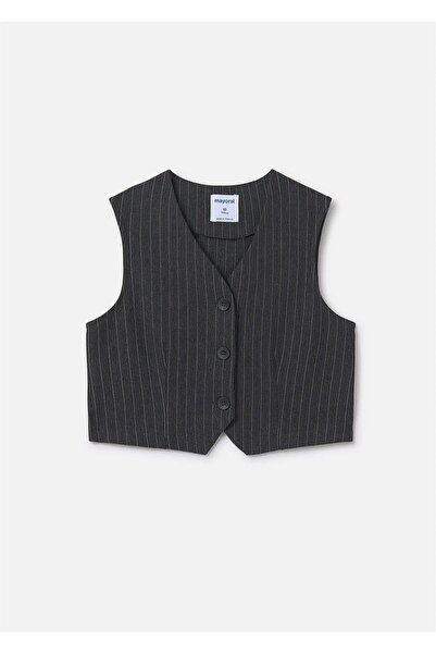 MAYORAL Girl's Striped Vest Smoked 7320