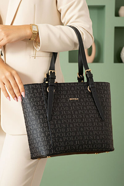 POLO CLUB Geantă de mână și de umăr pentru femei Just Polo, mărime mare, cu 5 compartimente (25x35 cm) 9070
