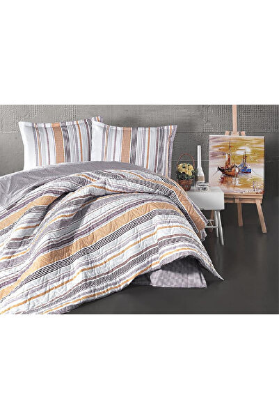 Talis Bed Linen and Blanket 1 Person, Venta Beige (100% Cotton)