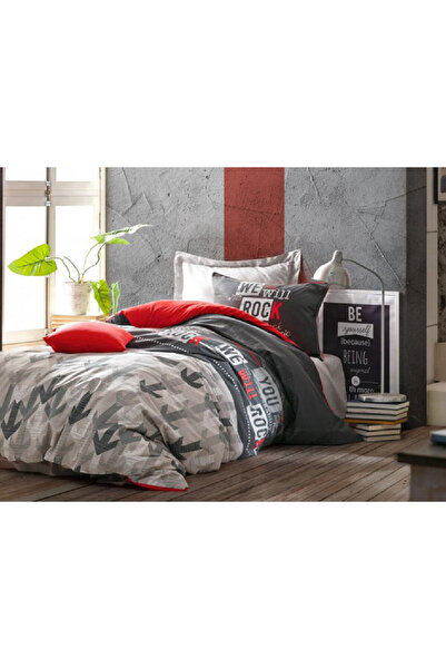 Talis Rock Red Patterned Children's Bedding, 100% Cotton