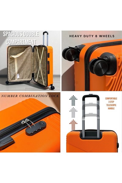 ZAAPPY Hard Shell Lightweight ABS 28 Inch (30-35kg) Luggage, Smooth Wheels, Secured Lock Suitcase