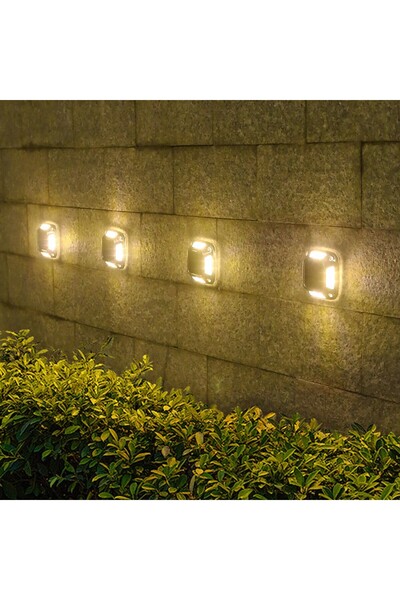 Flippy Ηλιακό φωτιστικό κήπου Flippy, 8 LED, IP65, τοίχου/εδάφου, 9x9 cm, θερμό λευκό