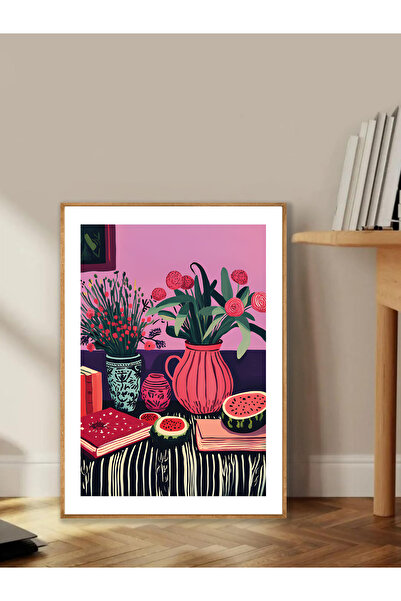 Tuba Decor Tablo dintr-o singură bucată cu rame din lemn pentru sufragerie, sufragerie, bucătărie