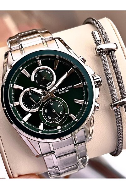Lee Cooper Premium Engagement and Groom's Special 2-Year Warranty 5 Atm Men's Wristwatch+Bracelet E.08249.370