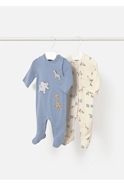 MAYORAL Baby Boy 2-Piece Booties and Jumpsuit Set Blue 2714