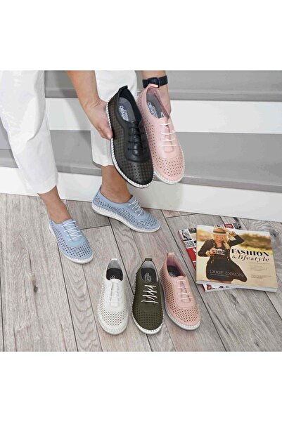 Demalis Pantofi damă casual din piele naturală cu siret elastic cod 1800 NEGRU