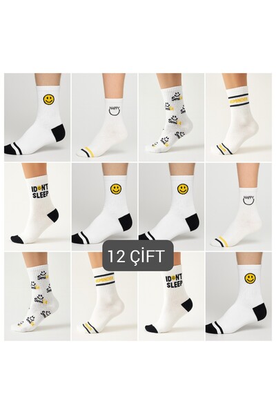 Özpek Giyim СЕТ ЧОРАПИ ЗА УНИВЕРСИТЕТ HAPPY MOOD UNISEX - 12 БРОЯ