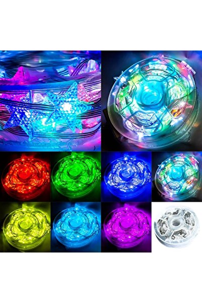 NEBO Christmas tree light string, 60 LEDs, 10 m, star covers