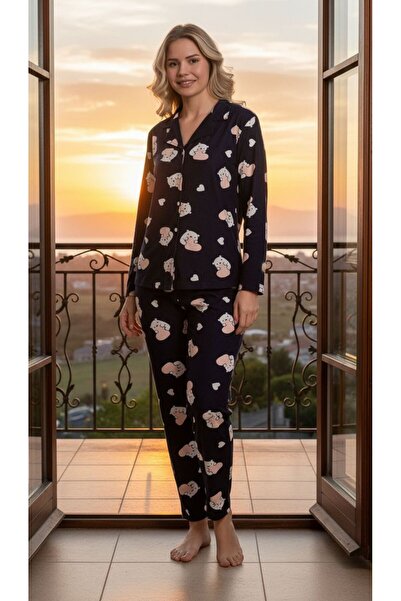 MİSS ELİZZA 4000 Pajama Set with Suede Bear