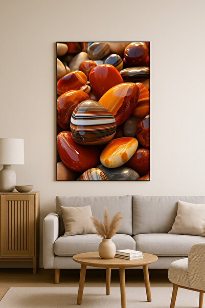 BLT DİZAYN Tablou din sticlă cu model din piatră naturală – Design modern cu ...