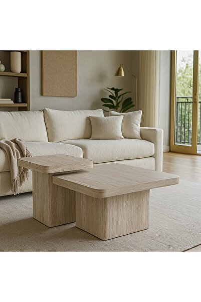 Vi Markets Modern wooden table set - 2 pieces