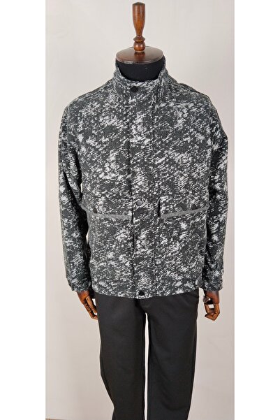 MODA Kaşe cepli desenli mont