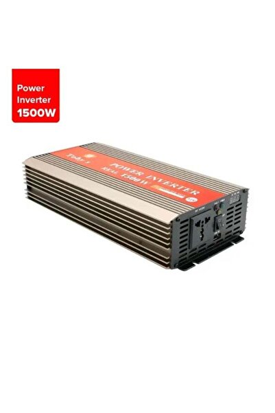 TOBYS محول طاقة للسيارة ١٥٠٠ واط، شاشة LED، تيار متردد من ١٢ فولت إلى ٢٢٠ فولت، جيب معدل - INVERTER ١٥٠٠