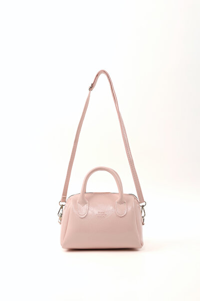SHAKA Crinkled Textured Pink Shk184 Faux Leather, Single Compartment with Zipper, Strap Hand, Arm and Shoulder Bag