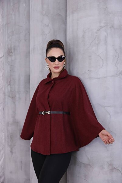 BRGCLOTHING Premium Kaşe Kemerli Panço