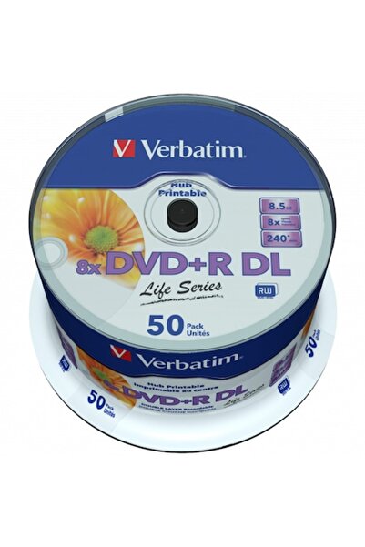 Verbatim DVD+R Double Layer imprimabil, 8.5GB, 8X, ax 50 buc.