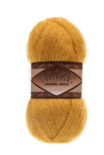 Alize Angora Gold Silvery Mustard 5 Pieces Color: 02