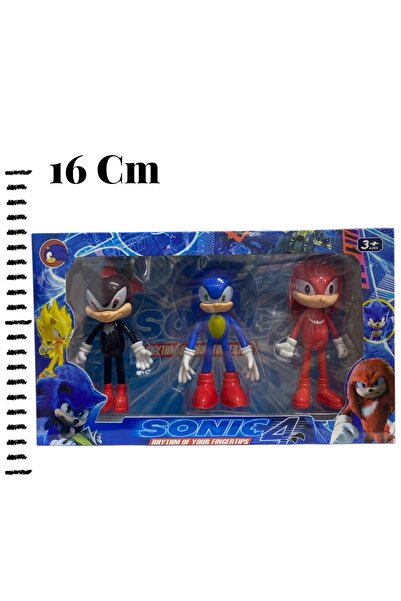 Oyuncakçı Dede Sonıc 3 Lü Set Büyük Boy Sonıc Knuckles Shadow Figür Oyuncak 1...