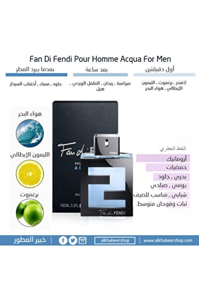 Fendi Fendi Fan di Acqua for Men Eau de Toilette 50ml