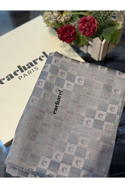 Cacharel Pamuk İpek Dama Desen Şal 8936983