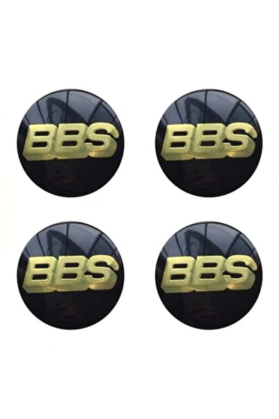 M.A.C ARRRD® Set of 4 BBS 56mm Wheel Stickers, 3D, Black/Gold