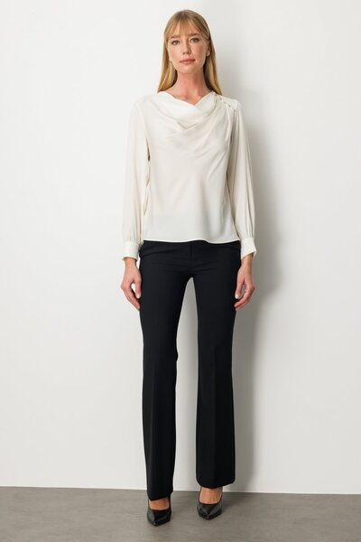 Ekol Атласна блузка з коміром Degaje