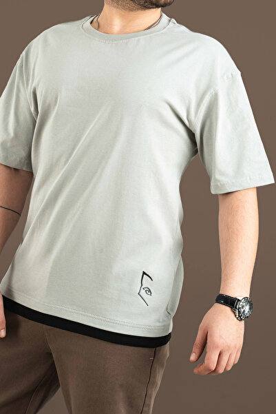 bombe Men's Crew Neck Semi-Oversize Printed T-Shirt