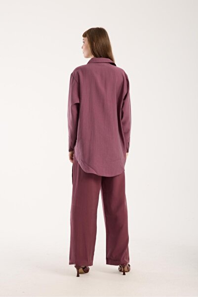 Store Silky Softness Modal Fabric Relaxed Fit Long Shirt + Pants Set (2 Pieces)